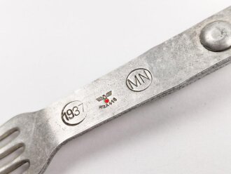 Gabel/ Löffel Komination Wehrmacht, Aluminium, datiert 1937