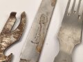 Kriegsmarine, vierteiliges Besteck , zusammengehörig, ungebraucht