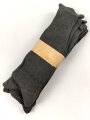 Sechs Paar graue Wollsocken aus der Zeit des 2. Weltkrieg. Ungebraucht, in der originalen Papierbanderole