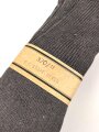 Sechs Paar graue Wollsocken aus der Zeit des 2. Weltkrieg. Ungebraucht, in der originalen Papierbanderole
