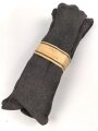Sechs Paar graue Wollsocken aus der Zeit des 2. Weltkrieg. Ungebraucht, in der originalen Papierbanderole
