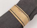 Sechs Paar graue Wollsocken aus der Zeit des 2. Weltkrieg. Ungebraucht, in der originalen Papierbanderole