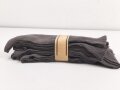 Sechs Paar graue Wollsocken aus der Zeit des 2. Weltkrieg. Ungebraucht, in der originalen Papierbanderole