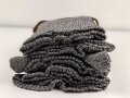 Sechs Paar graue Wollsocken aus der Zeit des 2. Weltkrieg. Ungebraucht, in der originalen Papierbanderole