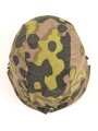 Waffen SS, Tarnbezug für einen Stahlhelm. Neuzeitliche Fertigung aus originalem Tarnmaterial. Passt auf einen Stahlhelm in Grösse 64