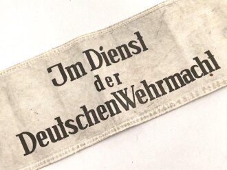 Armbinde "In Dienst der Deutschen Wehrmacht"...