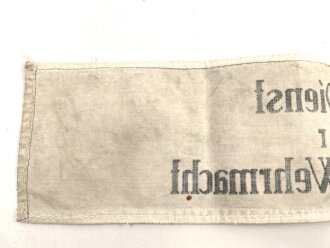 Armbinde "In Dienst der Deutschen Wehrmacht" Meiner Meinung nach neuzeitliche Sammleranfertigung