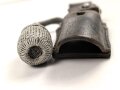Koppelschuh zum Seitengewehr M84/98 zum K98 der Wehrmacht. Getragenes Stück mit Offiziersportepee.