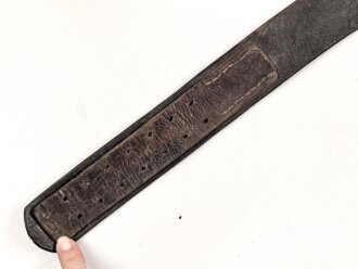 Koppelriemen für Mannschaften des Heeres. Spätes Stück aus wiederverwertetem Material, Gesamtlänge 91cm
