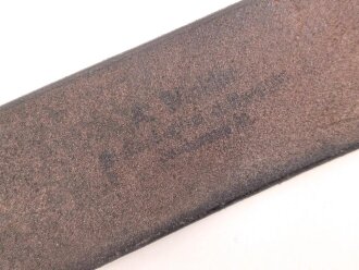 Koppelriemen für Mannschaften des Heeres. Ungewöhnlich eingekürztes Stück, Gesamtlänge 97cm