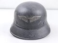 Stahlhelm Luftschutz . In allen Teilen originales Stück. Ungereinigt, entnazifiziert