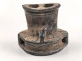 Mundstück für Gasmaskenfilter Wehrmacht, spätes Stück, wird direkt auf den Gasmaskenfilter aufgeschraubt. Selten, Gummi angetrocknet, ungereinigt