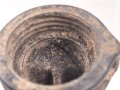 Mundstück für Gasmaskenfilter Wehrmacht, spätes Stück, wird direkt auf den Gasmaskenfilter aufgeschraubt. Selten, Gummi angetrocknet, ungereinigt