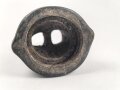 Mundstück für Gasmaskenfilter Wehrmacht, spätes Stück, wird direkt auf den Gasmaskenfilter aufgeschraubt. Selten, Gummi angetrocknet, ungereinigt