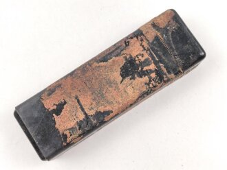 Preßmassebehälter "Caporit" Tabletten ( Desinfektionsmittel ) der Wehrmacht, leer, datiert 1942