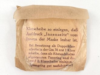 Satz Klarscheiben für die Gasmaske der Wehrmacht