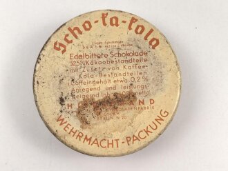 Scho-ka-kola Dose Wehrmacht Packung datiert 1941, leer