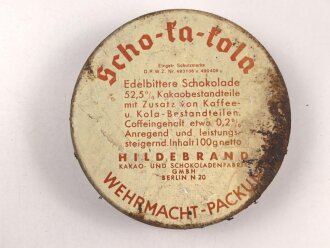 Scho-ka-kola Dose Wehrmacht Packung datiert 1941, leer