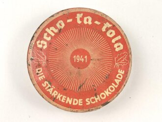 Scho-ka-kola Dose Wehrmacht Packung datiert 1941, leer