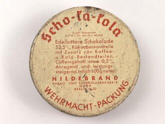 Scho-ka-kola Dose Wehrmacht Packung datiert 1941, leer