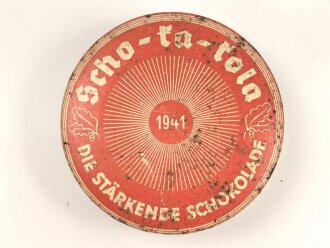 Scho-ka-kola Dose Wehrmacht Packung datiert 1941, leer