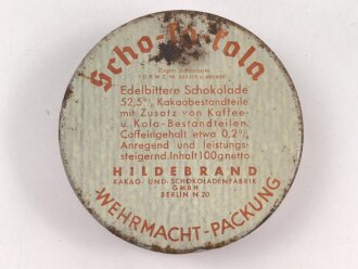 Scho-ka-kola Dose Wehrmacht Packung datiert 1941, leer
