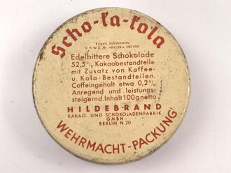 Scho-ka-kola Dose Wehrmacht Packung datiert 1941, leer
