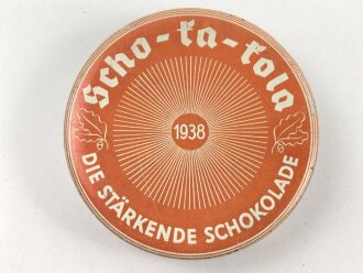 Scho-ka-kola Dose Wehrmacht Packung datiert 1938, leer