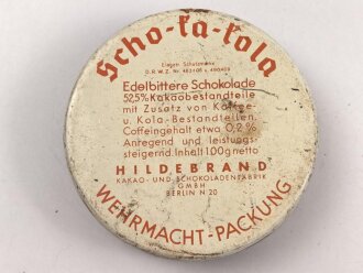 Scho-ka-kola Dose Wehrmacht Packung datiert 1941, leer