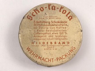 Scho-ka-kola Dose Wehrmacht Packung datiert 1941, leer