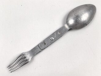 Gabel/ Löffel Komination Wehrmacht, Aluminium, datiert 1941
