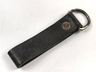 Aufschiebeschlaufe für einen Dienstdolch oder Querriemen, schwarzes Leder