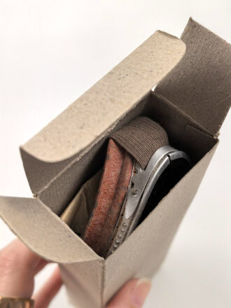 Italien 2.Weltkrieg, Kradmelderbrille, so von deutschen Truppen getragen, weiches Gummi, originalverpackt mit Ersatz"gläsern"