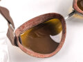 Italien 2.Weltkrieg, Kradmelderbrille, so von deutschen Truppen getragen, weiches Gummi, originalverpackt mit Ersatz"gläsern"