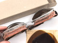 Italien 2.Weltkrieg, Kradmelderbrille, so von deutschen Truppen getragen, weiches Gummi, originalverpackt mit Ersatz"gläsern"
