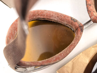 Italien 2.Weltkrieg, Kradmelderbrille, so von deutschen Truppen getragen, weiches Gummi, originalverpackt mit Ersatz"gläsern"