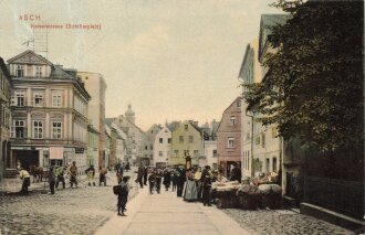 Ansichtskarte "Asch - Kaiserstrasse (Schillerplatz)