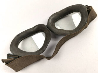 Kradmelderbrille Wehrmacht. Datiert 1939, Gummimuscheln weich, gebraucht