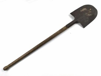 Fahrzeug-  oder Pionierspaten der Wehrmacht. Späte, vereinfachte Ausführung , Hersteller " IDEAL" Spaten. Ungereinigt.