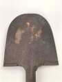Fahrzeug-  oder Pionierspaten der Wehrmacht. Späte, vereinfachte Ausführung , Hersteller " IDEAL" Spaten. Ungereinigt.
