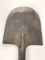 Fahrzeug-  oder Pionierspaten der Wehrmacht. Späte, vereinfachte Ausführung , Hersteller " IDEAL" Spaten. Ungereinigt.