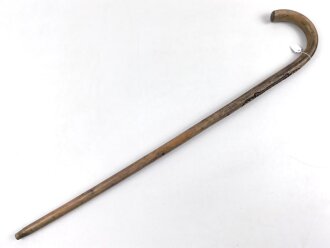 1.Weltkrieg Frankreichfeldzug,  handgeschnitzter Erinnerungsstock " Vogesen 1917". Gesamtlänge 80cm