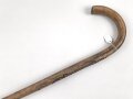 1.Weltkrieg Frankreichfeldzug,  handgeschnitzter Erinnerungsstock " Vogesen 1917". Gesamtlänge 80cm