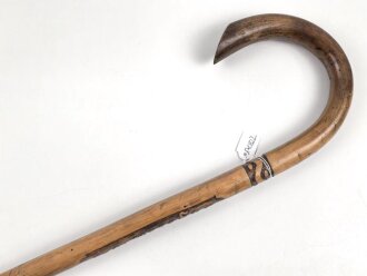 1.Weltkrieg Frankreichfeldzug , handgeschnitzter Erinnerungsstock " Vogesen 14 / 17". Gesamtlänge 87cm