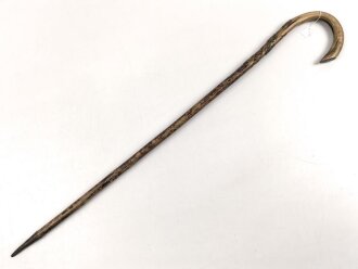1.Weltkrieg Frankreichfeldzug , handgeschnitzter Erinnerungsstock "Argonnen 17". Gesamtlänge 91cm