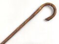 1.Weltkrieg Frankreichfeldzug , handgeschnitzter Erinnerungsstock "Argonnen 1914 /  17". Gesamtlänge 92cm