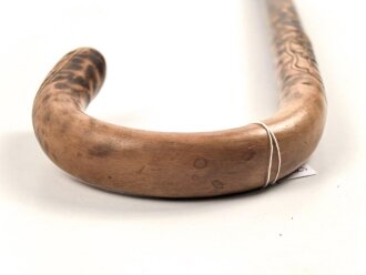 1.Weltkrieg Frankreichfeldzug,  handgeschnitzter Erinnerungsstock " Vogesen 1917". Gesamtlänge 78cm