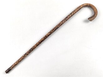 1.Weltkrieg Frankreichfeldzug,  handgeschnitzter Erinnerungsstock " Vogesen 1917". Gesamtlänge 78cm