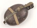 Feldflasche Wehrmacht in Tropenausführung. Gebraucht, Becher fehlt