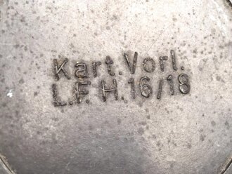 Preßmasse Behälter" Kart.Vorl. l.F.H. 16/18" datiert 1941, guter Zustand